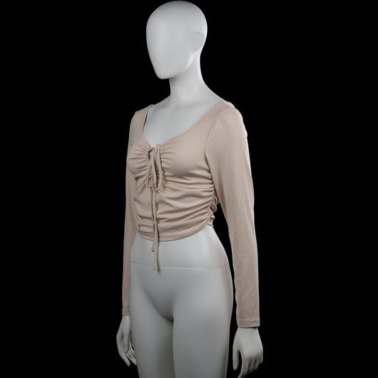 Long-sleeve top - Beige - Size S