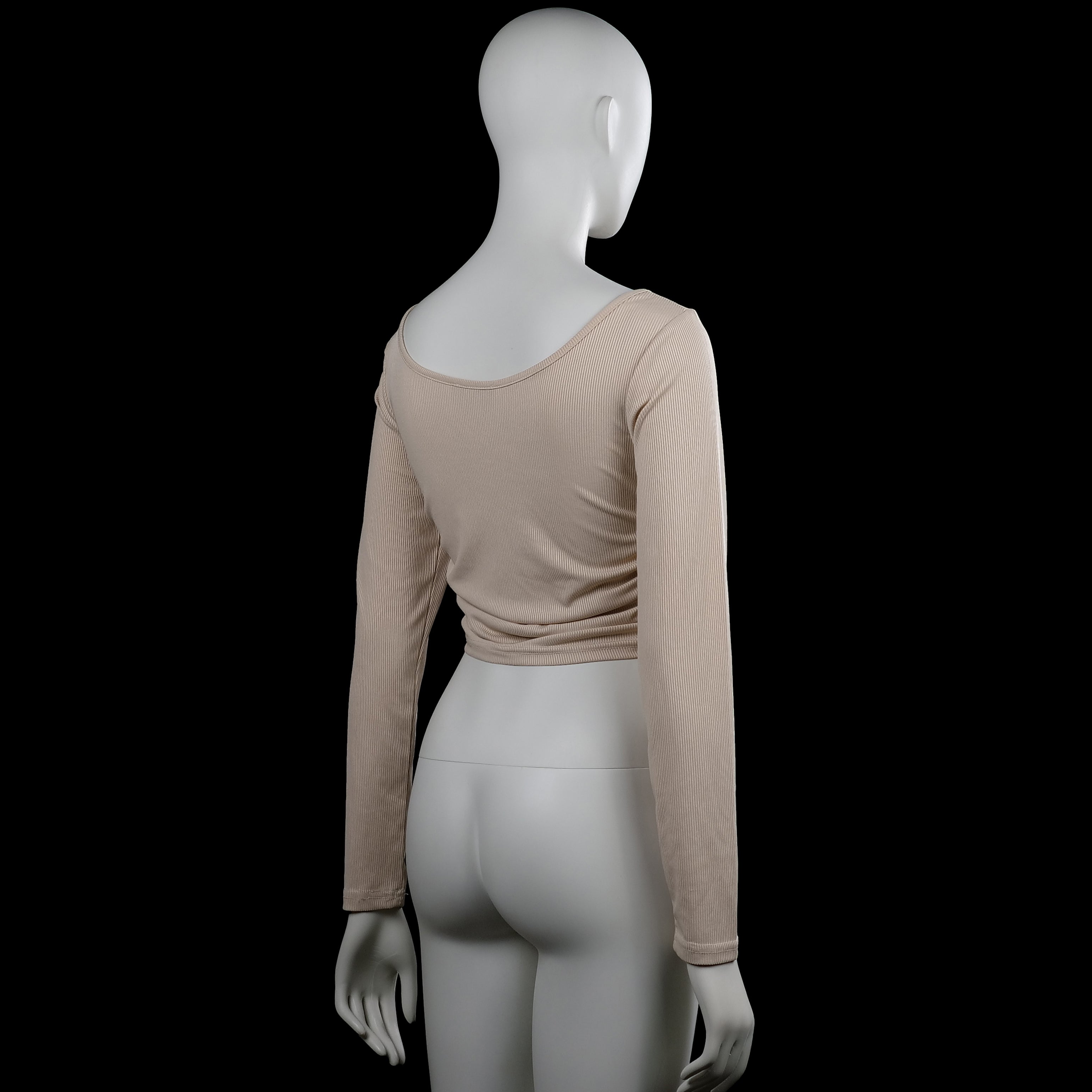 Long-sleeve top - Beige - Size S