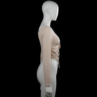Long-sleeve top - Beige - Size S