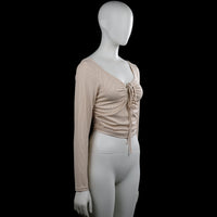 Long-sleeve top - Beige - Size S