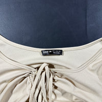 Long-sleeve top - Beige - Size S