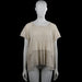 Raselbud - Tunic - Ivory - Size M - Ivory solid short-sleeve top with a scoop neckline and lace trim at the neckline and sleeve hems. Features pintuck pleats on the front and a high-low hem with a lace panel at the bottom.