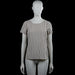 Vero Moda - T-shirt - White & Black - Size XS - White top with black vertical stripes and a round neckline. Short sleeves with plain cuffs and a straight hem, with a visible back zipper closure.