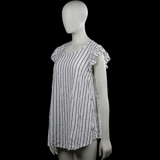 Tunic - White & Gray - Size 38