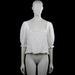 H&M - Blouse - White - Size XL - White solid smocked top with a squared neckline and three-quarter puff sleeves. Features elastic cuffs and a ruffled hem, with a back tie at the neckline.