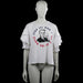 Zara trafaluc - T-shirt - White - Size M - White T-shirt with a round neck and short sleeves featuring layered ruffle details. Front has a graphic print with text, and the hem is straight.