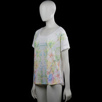 T-shirt - White & Multicolored - Size XL