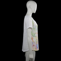 T-shirt - White & Multicolored - Size XL