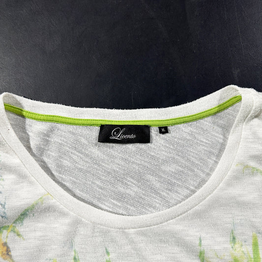 T-shirt - White & Multicolored - Size XL