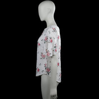 Blouse - White & Pink - Size S