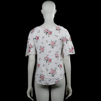 Blouse - White & Pink - Size S