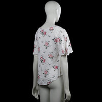Blouse - White & Pink - Size S
