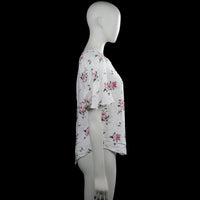 Blouse - White & Pink - Size S