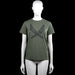 Soc - T-shirt - Olive - Size 158, 164 - Olive short-sleeve T-shirt with a round neck and straight hem. Features a large black graphic print on the front.