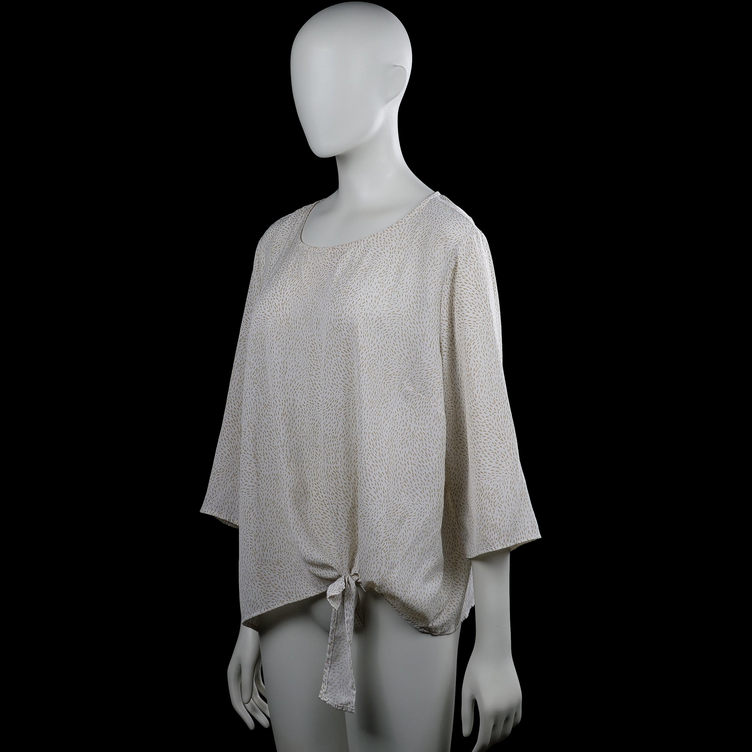 Blouse - Ivory & Beige - Size XL