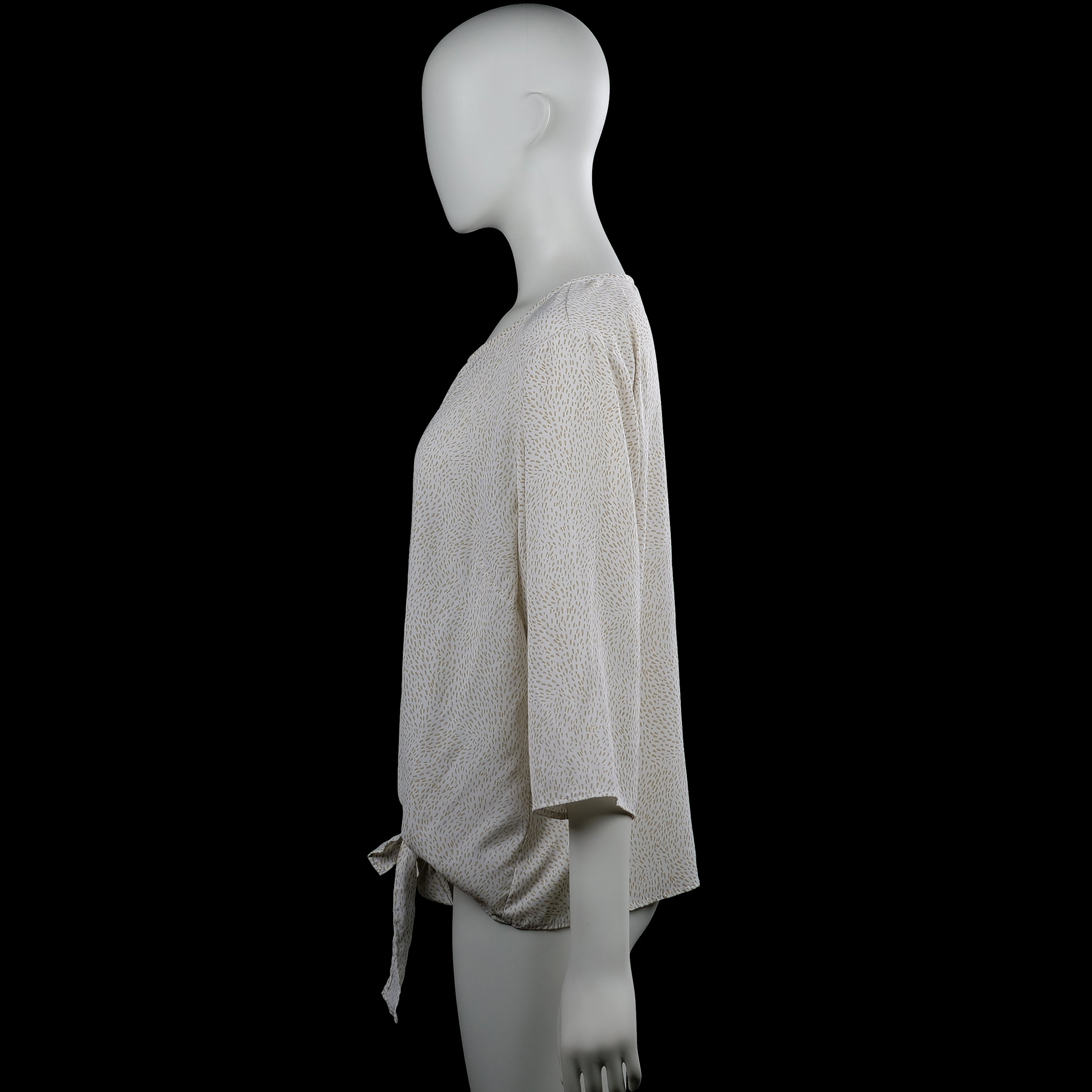 Blouse - Ivory & Beige - Size XL