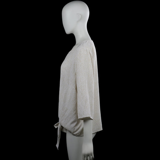 Blouse - Ivory & Beige - Size XL