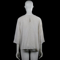 Blouse - Ivory & Beige - Size XL