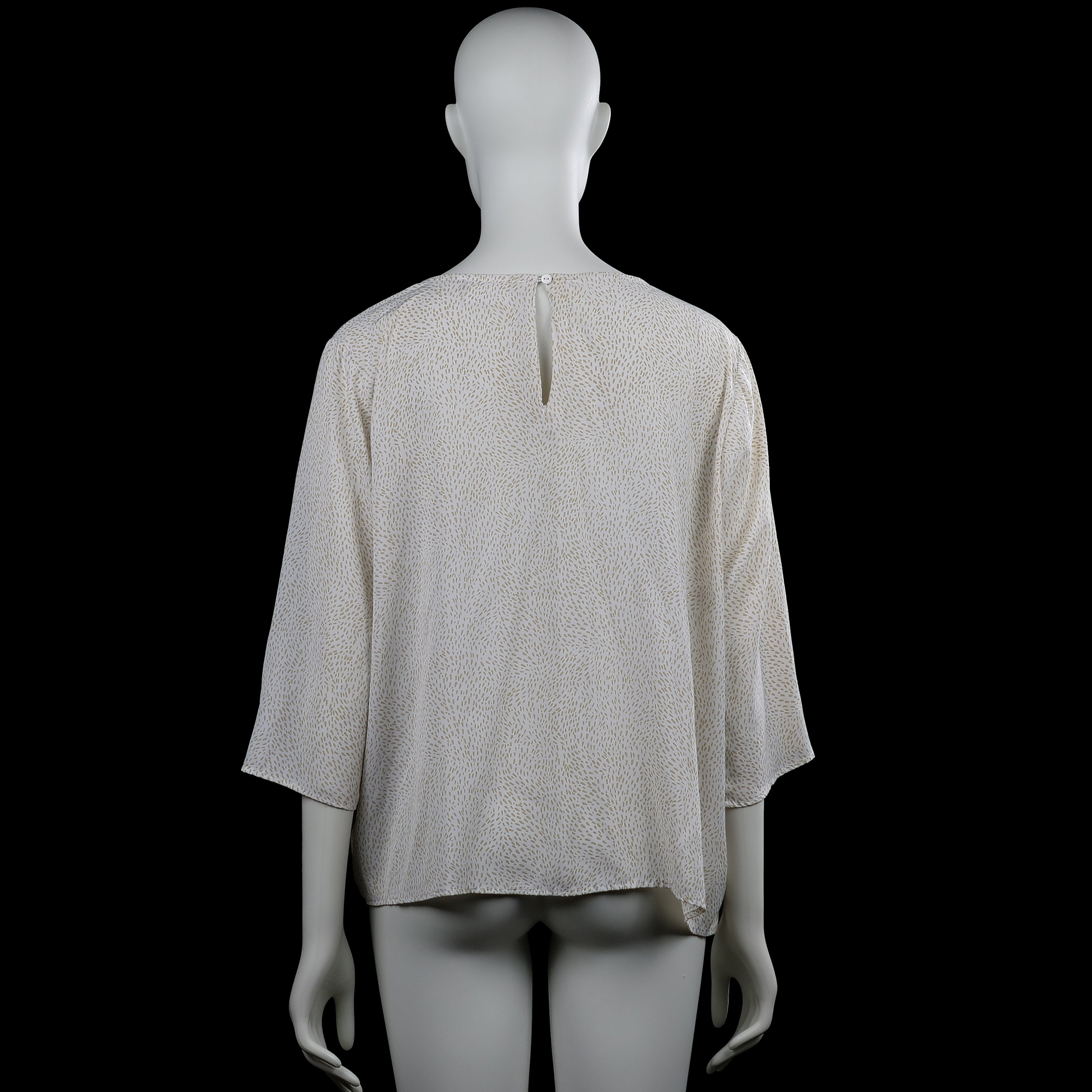 Blouse - Ivory & Beige - Size XL