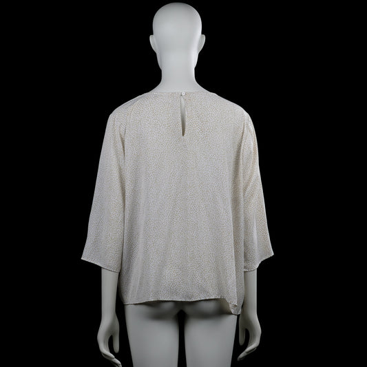 Blouse - Ivory & Beige - Size XL
