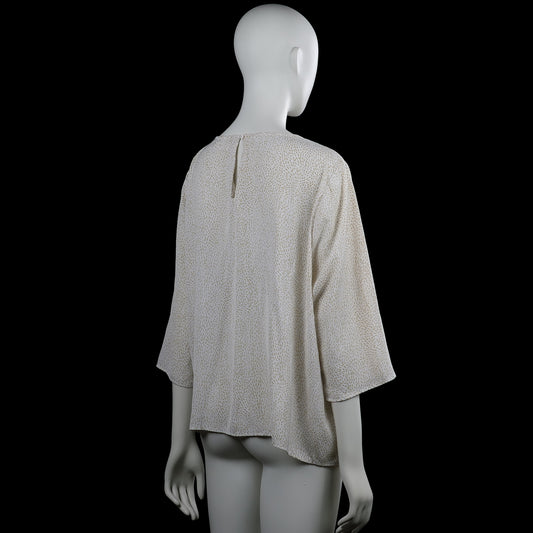 Blouse - Ivory & Beige - Size XL