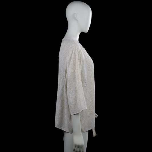 Blouse - Ivory & Beige - Size XL