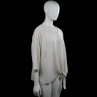 Blouse - Ivory & Beige - Size XL