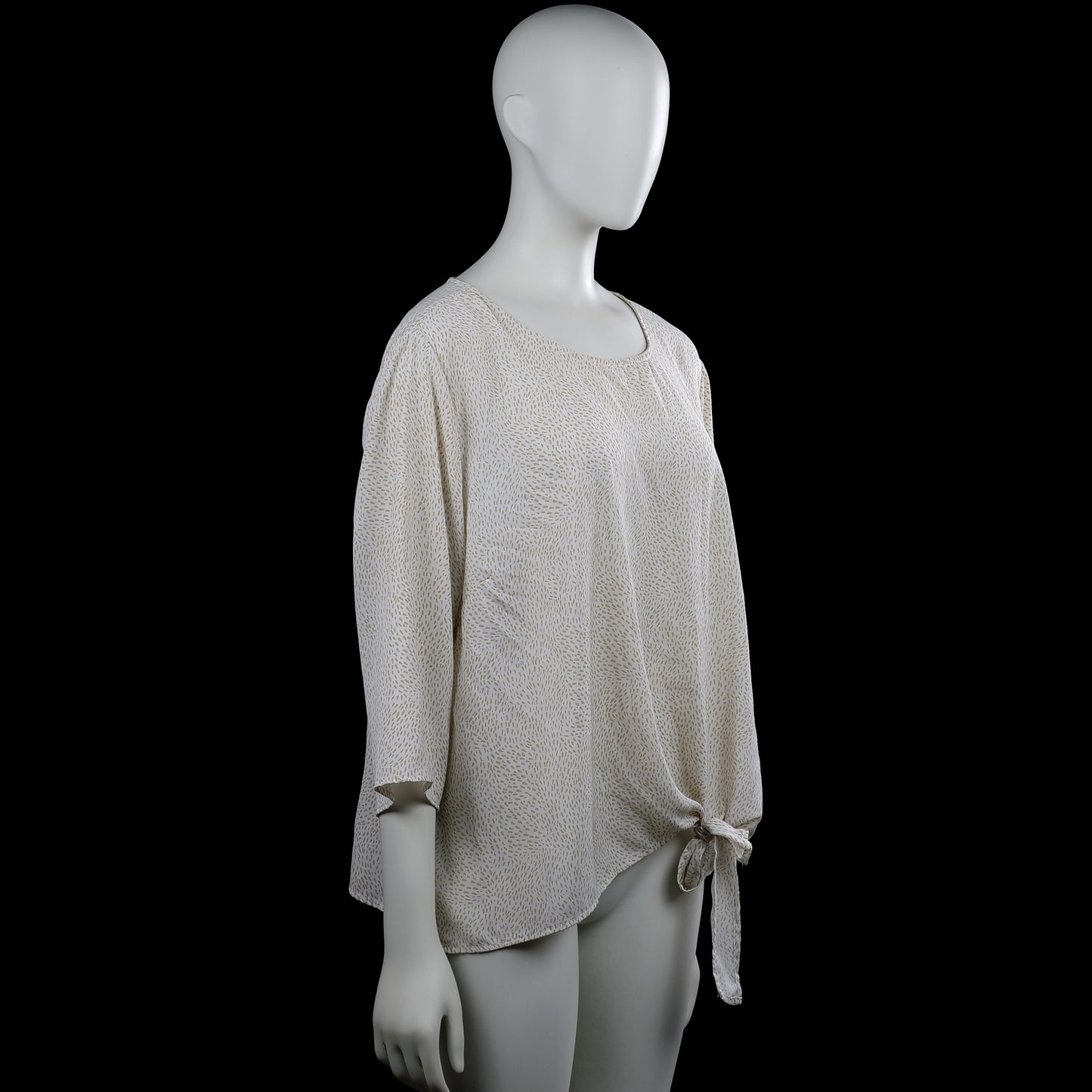 Blouse - Ivory & Beige - Size XL