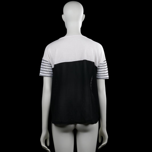 T-shirt - White & Black - Size L