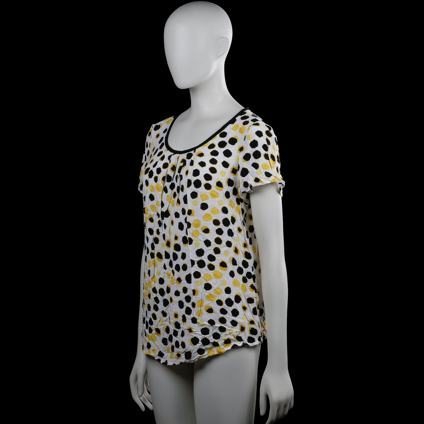 Blouse - White & Yellow - Size L