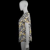Blouse - White & Yellow - Size L