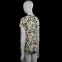 Blouse - White & Yellow - Size L