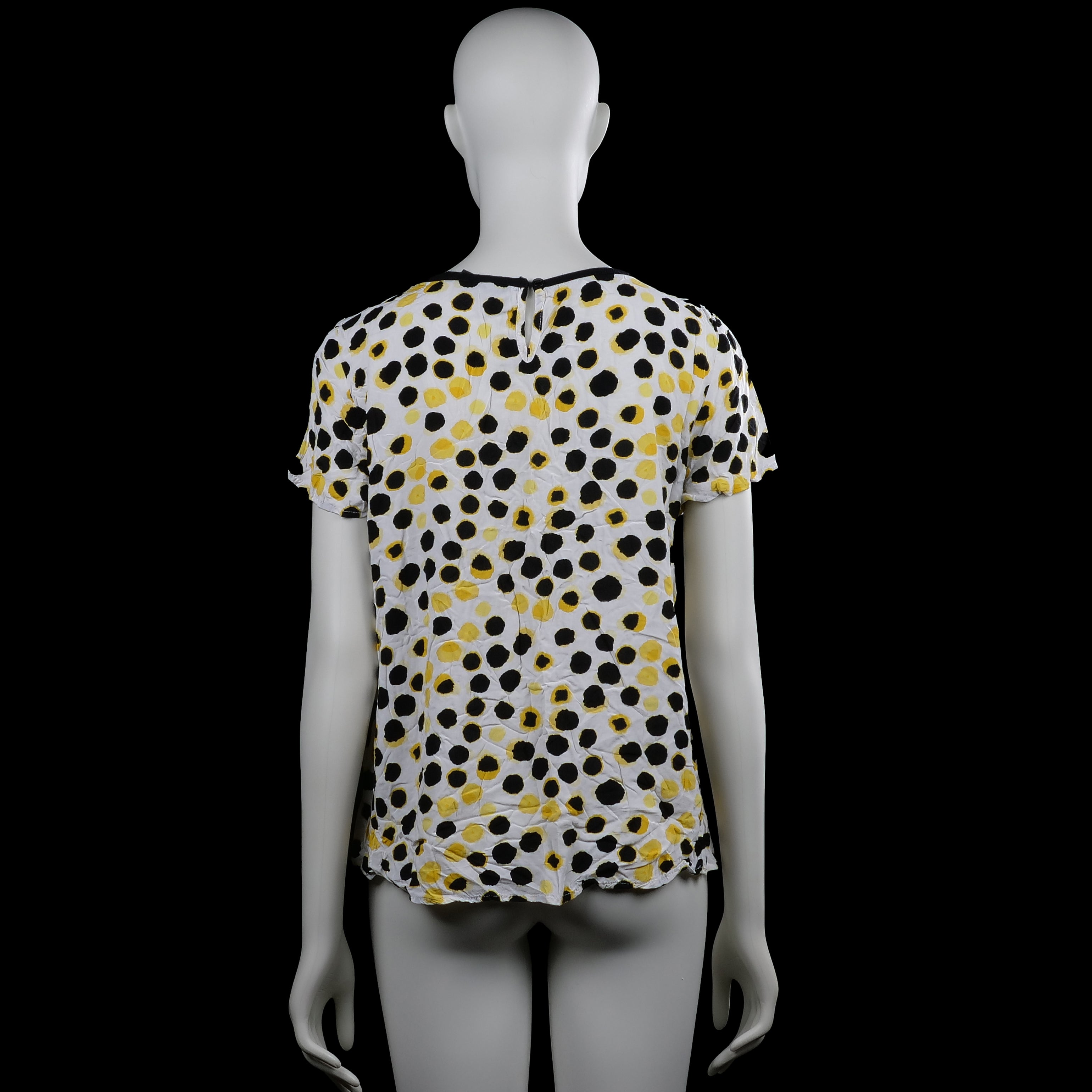 Blouse - White & Yellow - Size L
