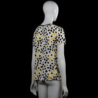 Blouse - White & Yellow - Size L