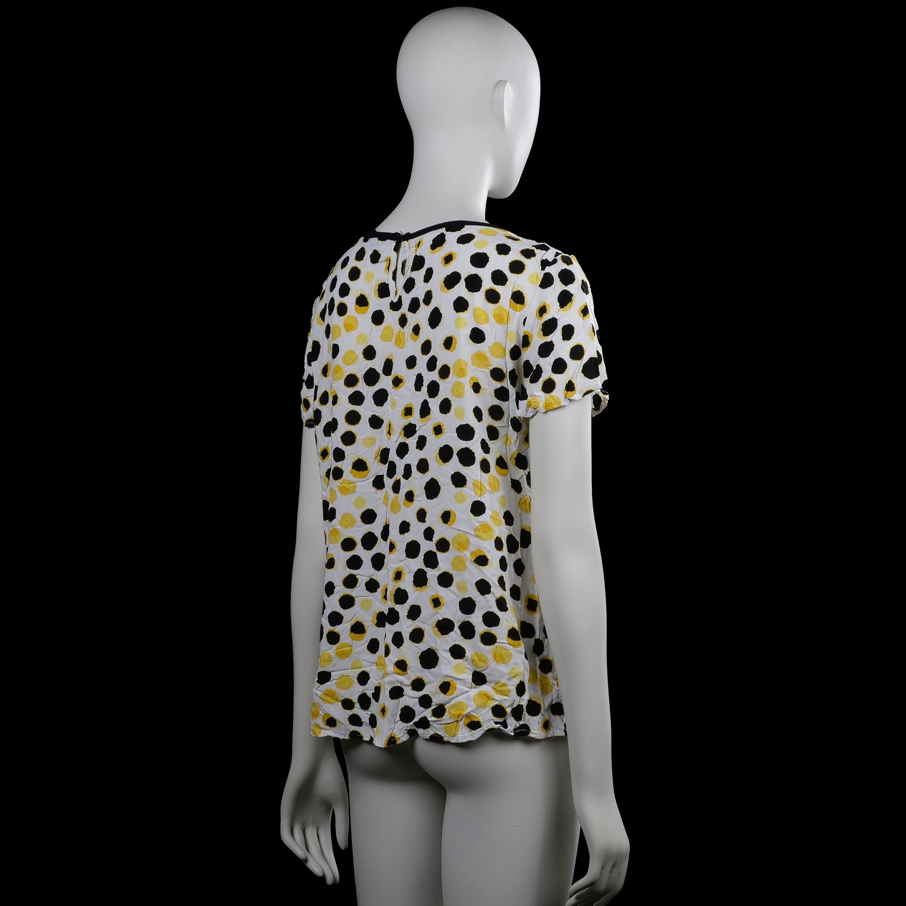 Blouse - White & Yellow - Size L