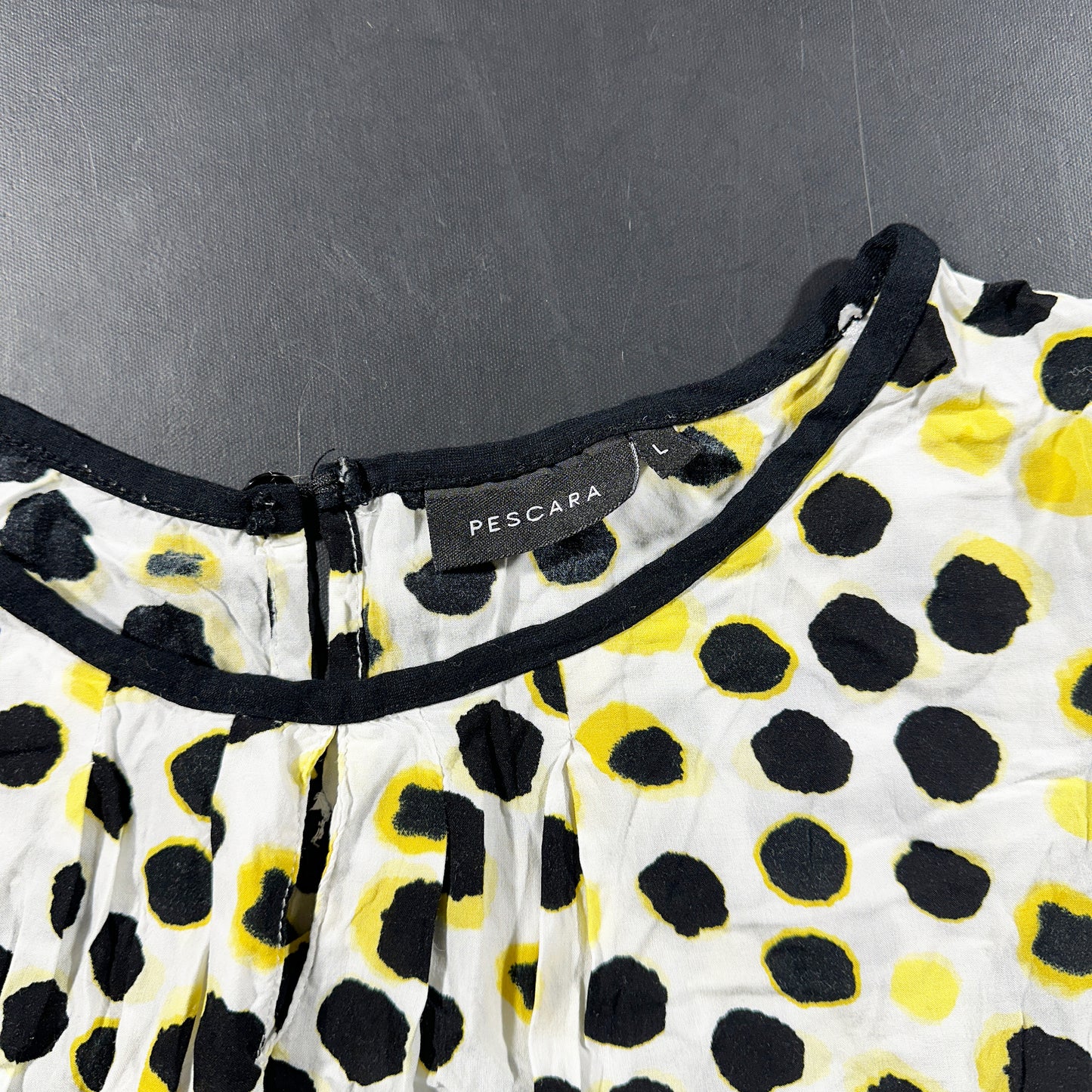Blouse - White & Yellow - Size L