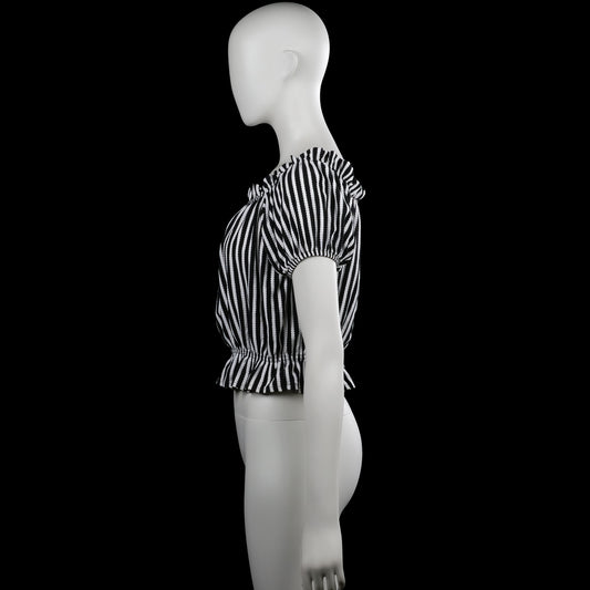Blouse - Black & White - Size M
