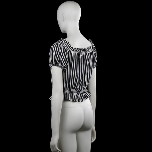 Blouse - Black & White - Size M
