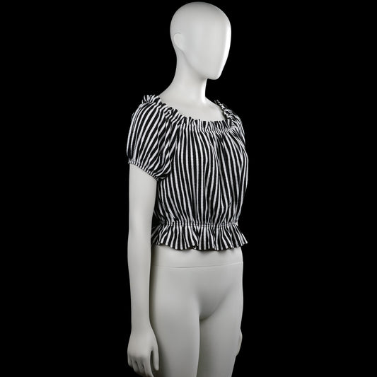Blouse - Black & White - Size M