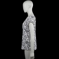 Blouse - White & Black - Size M