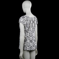 Blouse - White & Black - Size M