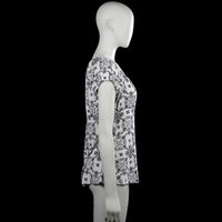 Blouse - White & Black - Size M