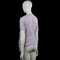 Blouse - Lavender & White - Size S