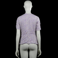 Blouse - Lavender & White - Size S