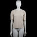 Kappahl - T-shirt - Beige - Size S - Beige solid top with a round neckline and short puff sleeves. Straight hem and plain sleeve cuffs.