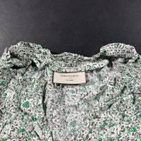 Blouse - White & Forest Green - Size XXL