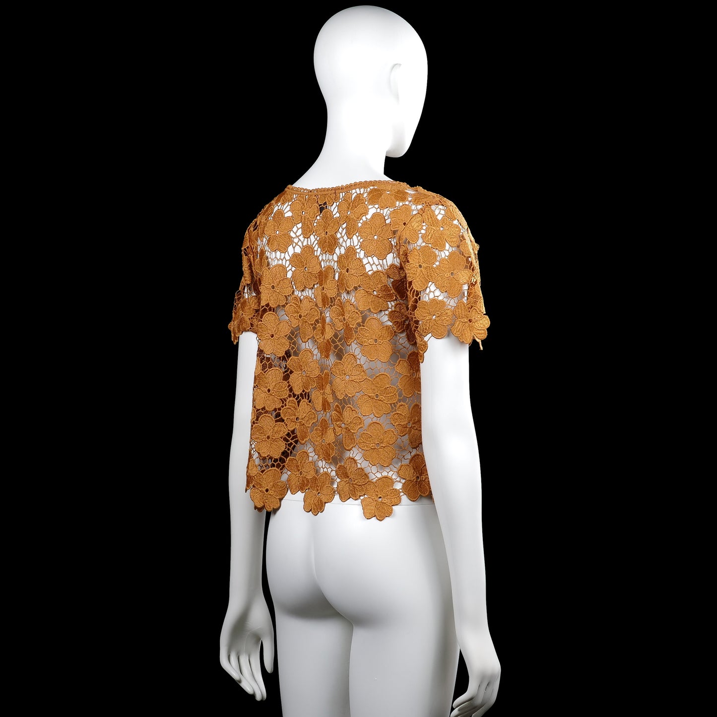 Blouse - Camel & White - Size 38, 40