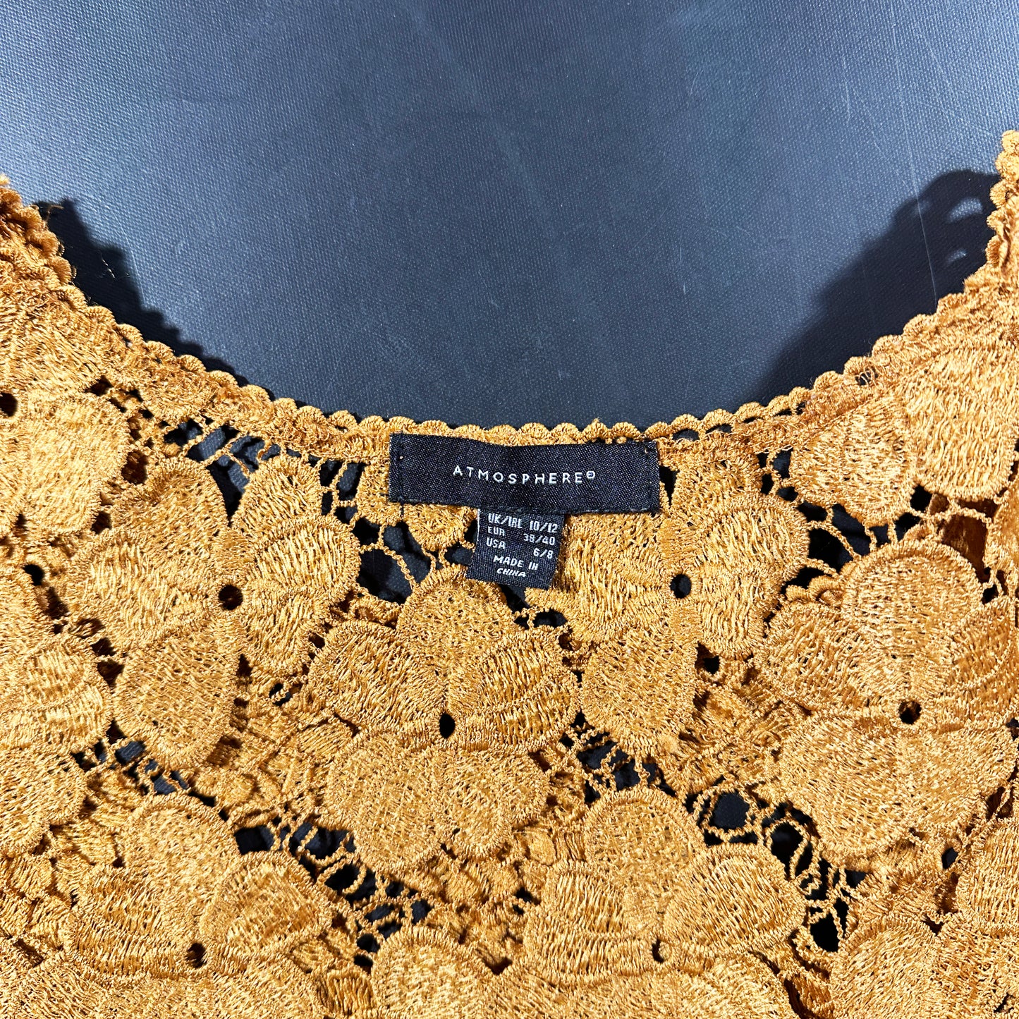 Blouse - Camel & White - Size 38, 40