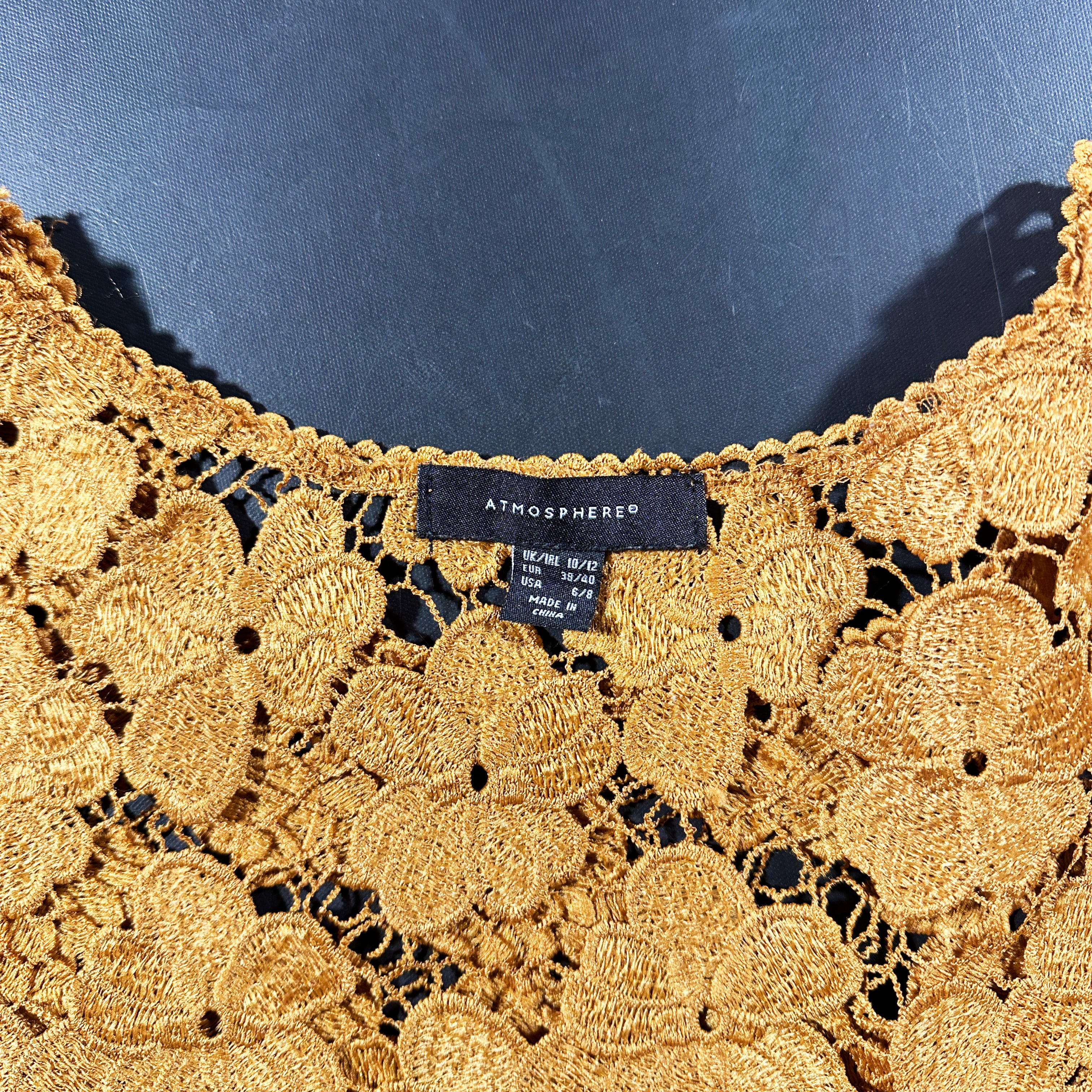 Blouse - Camel & White - Size 38, 40