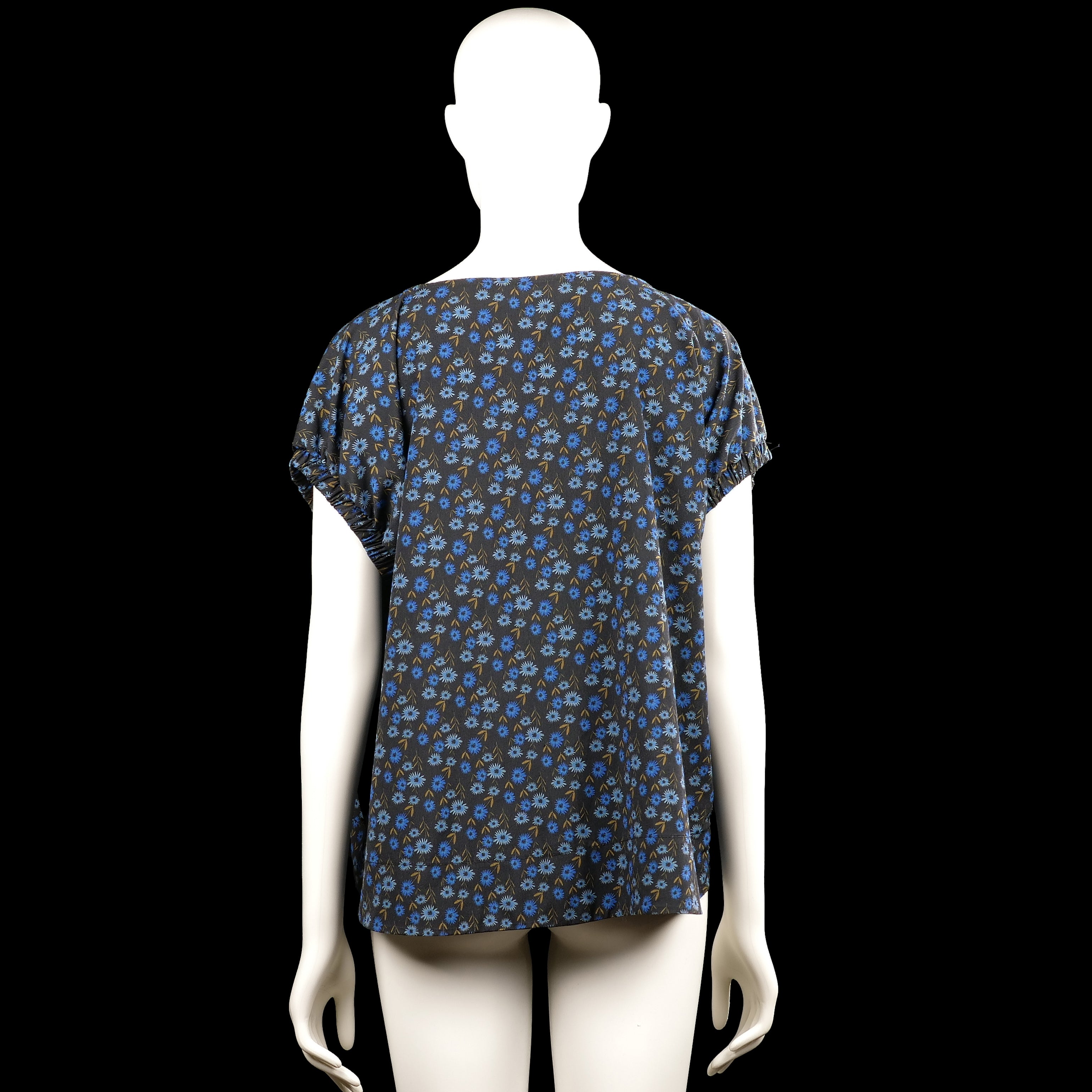 Blouse - Black & Royal Blue - Size 38
